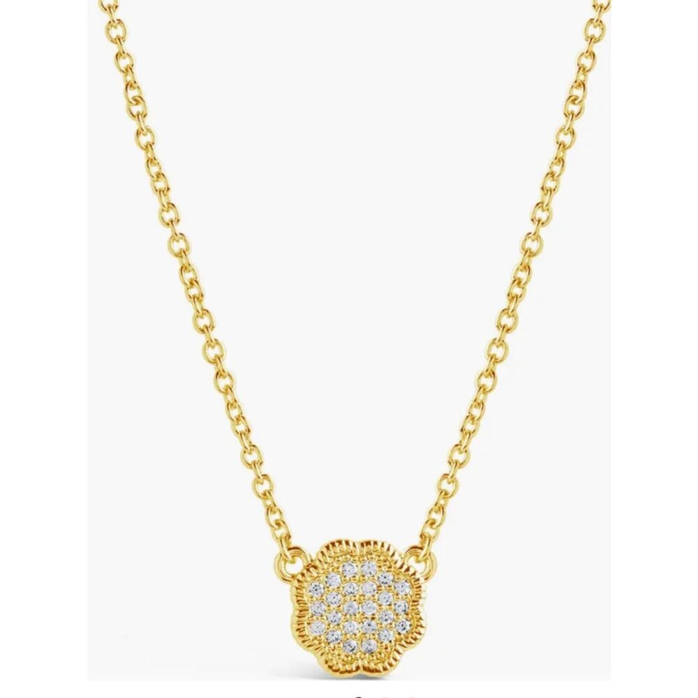 Sterling Forever Gold Petal Pendant Necklace
